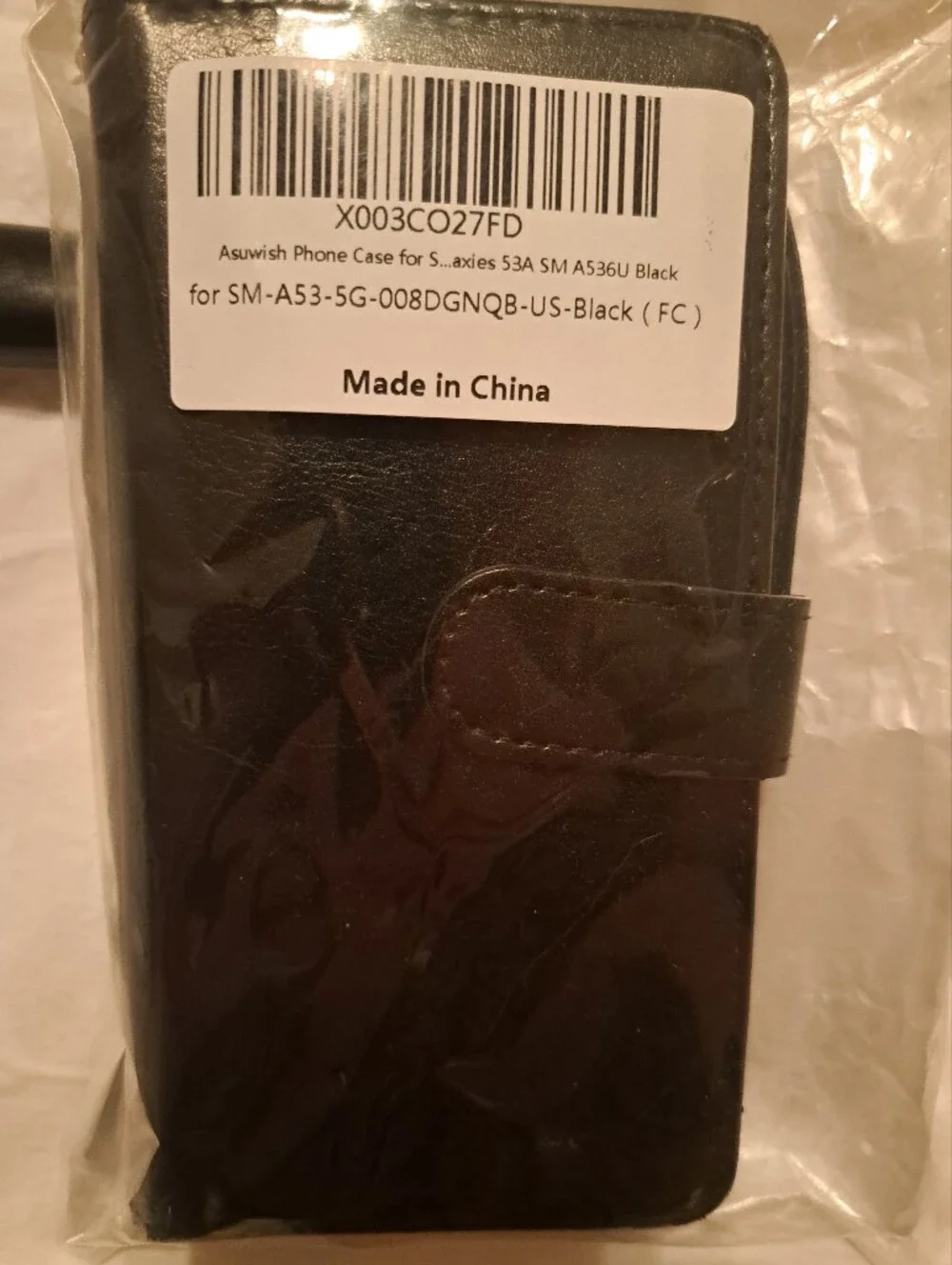 Classic Black Wristlet Wallet Phone Case - NEW - Samsung Galaxy A53